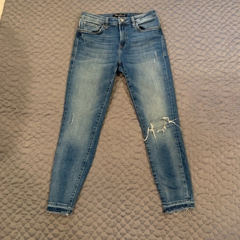 Mavi Distressed Alissa Ankle Jean - High Rise Super Skinny
